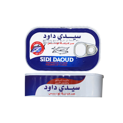 سردين سيدي داوود 120غم*24/ فلفل(كرتونة 24 حبة )(سعر الحبة0.5)