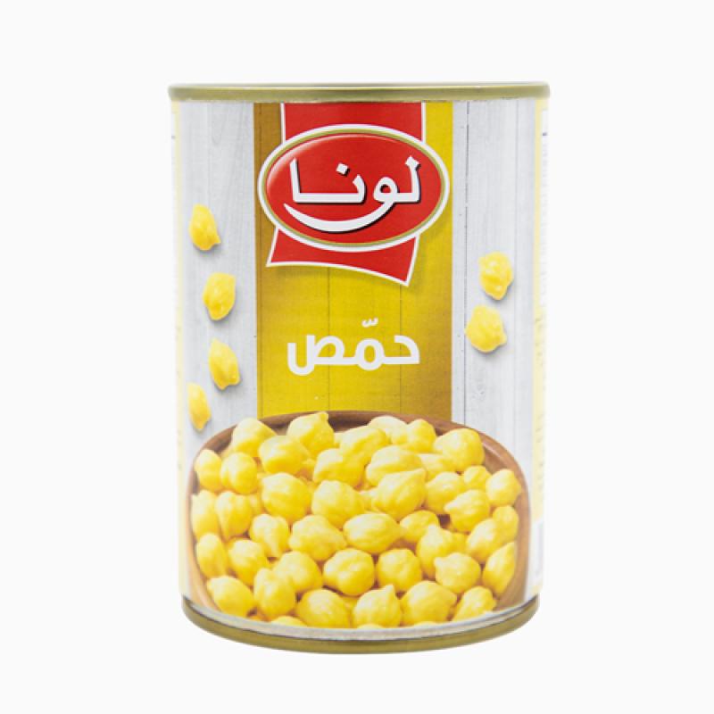 حمص حب لونا علب 380غم (كرتونة 24 حبة )