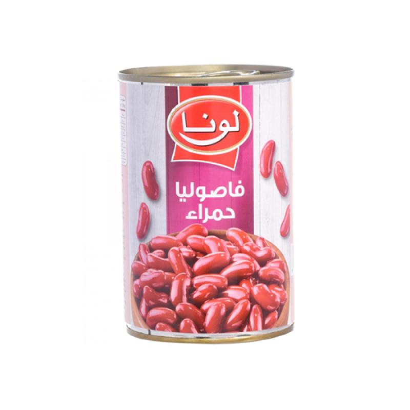 فاصولياء حمراء لونا 380غم*24 (كرتونة 24 حبة )(سعر الحبة0.5249)