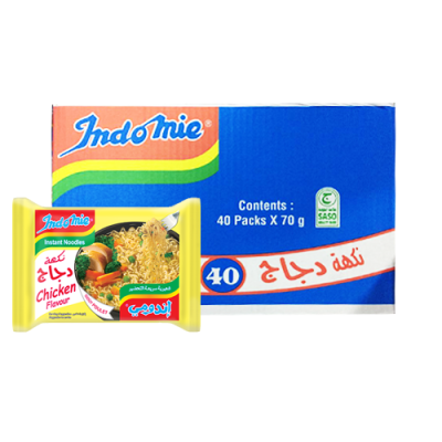 اندومي اكياس نكهة دجاج بلدي 70غم*8(كرتونة 8 حبة )(سعر الحبة0.831)